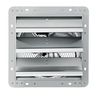 Ventilador de Escape con Persiana, 305 mm de Alta Velocidad 1400RPM 1084 CFM, Ventilador de Ático Montado en Pared de Aluminio con Motor de CA, Ventilación y Enfriamiento para Invernaderos, Garaje...
