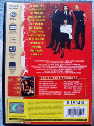Pulp Fiction DVD - Película de Quentin Tarantino