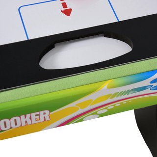 Mesa De Juego 4 en 1 para Futbolín, Billar, Air Hockey y Ping Pong con Accesorios Incluidos, Mesa Multijuego Plegable en MDF y Plástico, Multicolor
