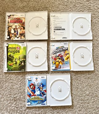 Lotto Custodie Nintendo Wii Originali + Copertine