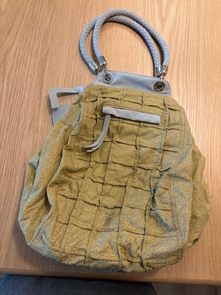 Bolso Adolfo Dominguez 3 en 1 Gris y amarillo