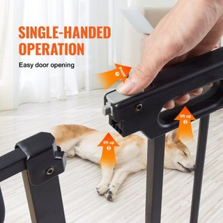 Porta per Bambini, 75-94 cm Extra Larga, 76 cm Alta, Porta per Cani per Scale, Porte e Casa, Porta per Bambini di Facile Passaggio con Chiusura Automatica, Porta di Sicurezza per Animali Domestici con...