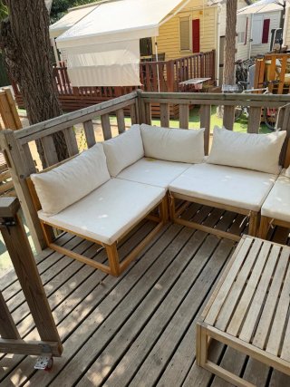 Conjunto de terraza de madera módulos individuales