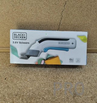Tijeras 3,6v, Gatillo extralargo, Black and decker