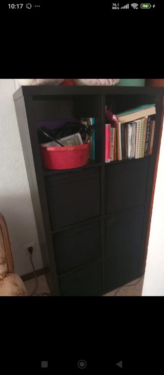 Estantería Kallax Ikea Negra sin cajas