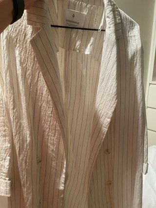 Blazer Stradivarius Rayas Blanco Talla Única