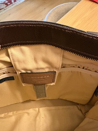 Bolso Piquadro Maletín Cuero Marrón Negro