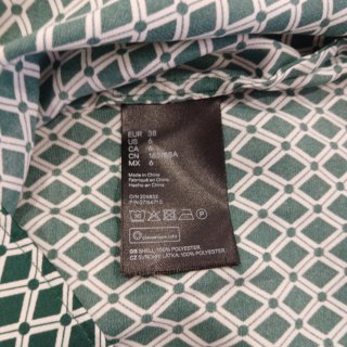Blusa H&M verde y blanca Talla S