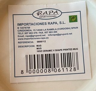 Taza con mensaje romántico y caja