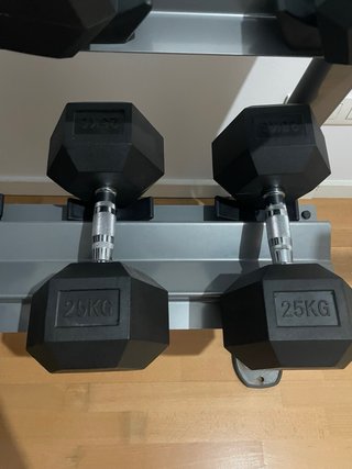Conjunto Mancuernas Hexagonales Gimnasio
