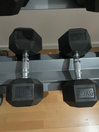 Conjunto Mancuernas Hexagonales Gimnasio