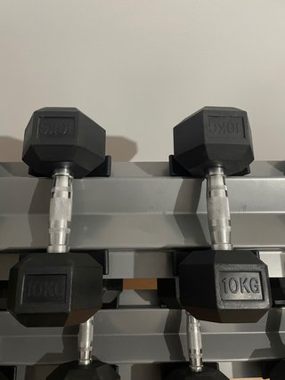Conjunto Mancuernas Hexagonales Gimnasio