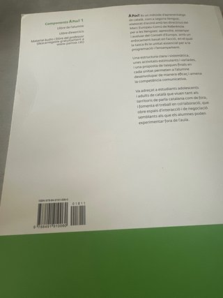 A punt llibre de l'alumne. Curs de català