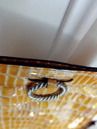 Borsa Balenciaga Gialla in Effetto Coccodrillo