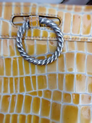 Borsa Balenciaga Gialla in Effetto Coccodrillo