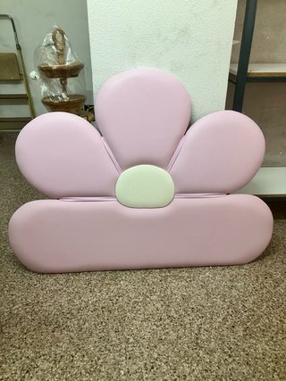 Cabezal Cama Flor 105 cm Rosa / Blanco