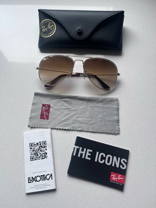 Gafas de sol Ray-Ban Aviator Marrones y Doradas