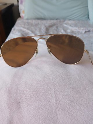 Gafas Ray-Ban Aviator Marrones y Doradas