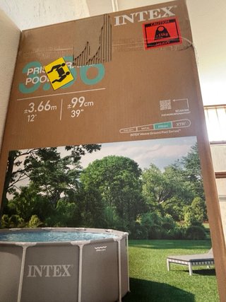 Piscina Desmontable Intex Gris D366x99cm
