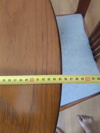 Mesa Madera Maciza Cerezo Ø96 (extensible Ø163)