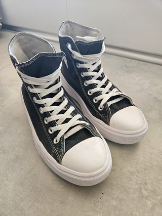 Converse plataforma negras