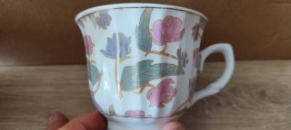Juego de té/café floral 6 tazas y platos.
