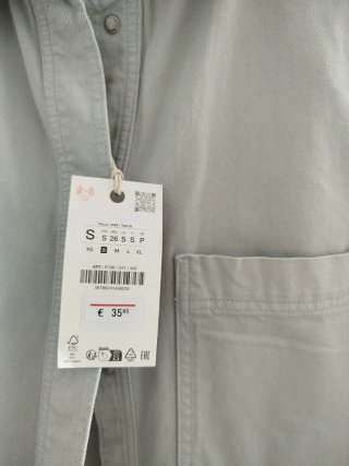 Sobrecamisa Zara Gris Talla S