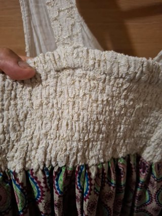 Vestido largo boho encaje bordado
