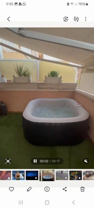 Jacuzzi Inflable AREBOS Negro/Transparente