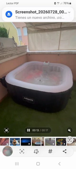 Jacuzzi Inflable AREBOS Negro/Transparente