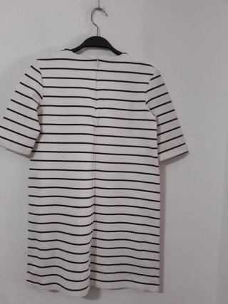 Vestido H&M rayas blanco y negro