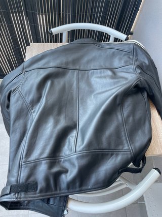 Giubbotto in pelle DXR stile retrò vintage da moto Taglia L