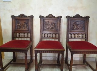 Mesa y Sillas Roble Macizo
