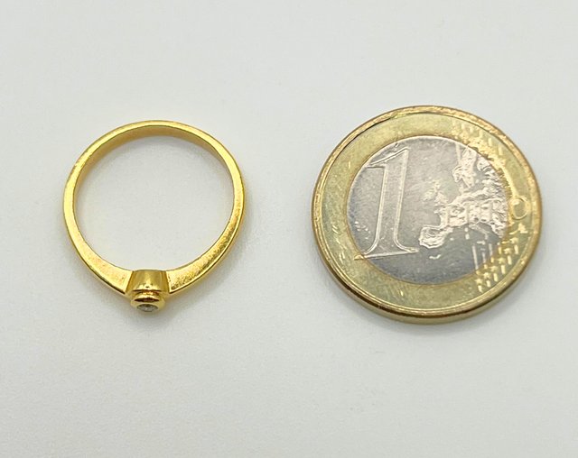 Anillo Oro 18k Circonita 2.40 gr