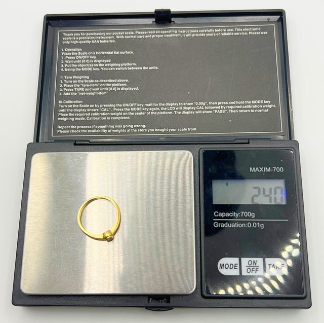 Anillo Oro 18k Circonita 2.40 gr