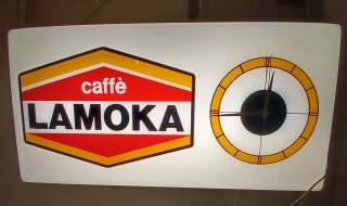 Insegna e Orologio Caffè Lamoka
