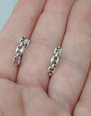 Pendientes Plata Ley Estilo Cartier