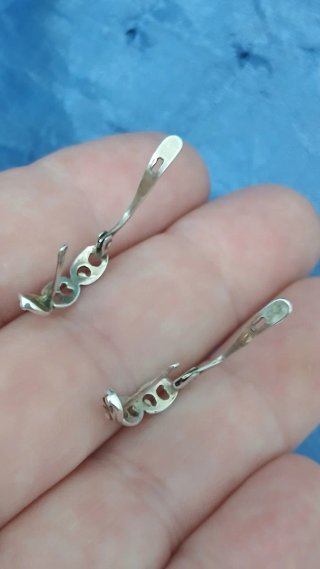 Pendientes Plata Ley Estilo Cartier
