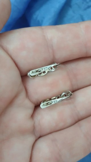 Pendientes Plata Ley Estilo Cartier