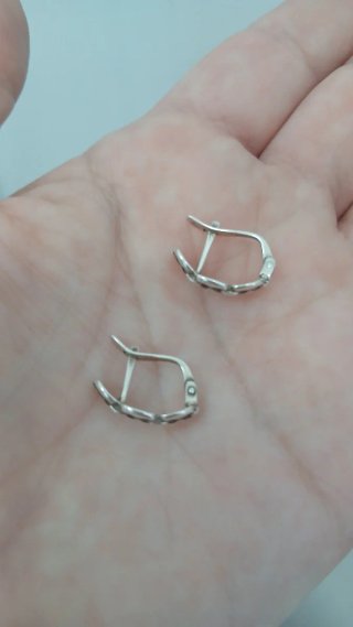 Pendientes Plata Ley Estilo Cartier