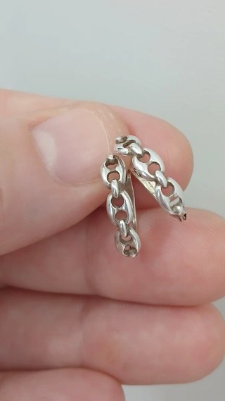 Pendientes Plata Ley Estilo Cartier