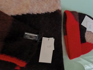 Conjunto de gorro y bufanda Zara ,lino y alpaca