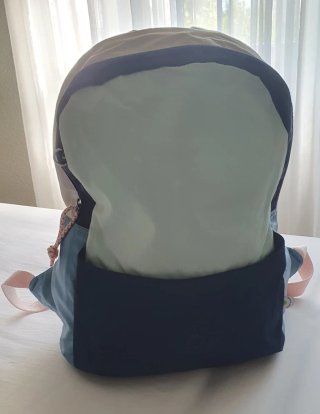 Mochila Kipling Beige y Azul