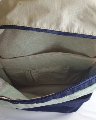 Mochila Kipling Beige y Azul