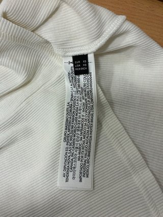 Camiseta blanca mujer sin mangas Massimo Dutti
