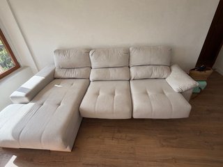 Sofá modular 3 plazas con canapé reclinable