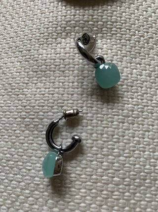 Orecchini pendenti argento e turchese