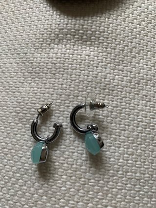 Orecchini pendenti argento e turchese