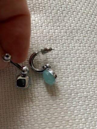 Orecchini pendenti argento e turchese