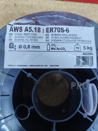 Bobina Hilo para soldar acero